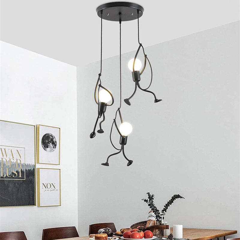 Arisha LED Ferro Speciale Design Uomo Lampada a Sospensione