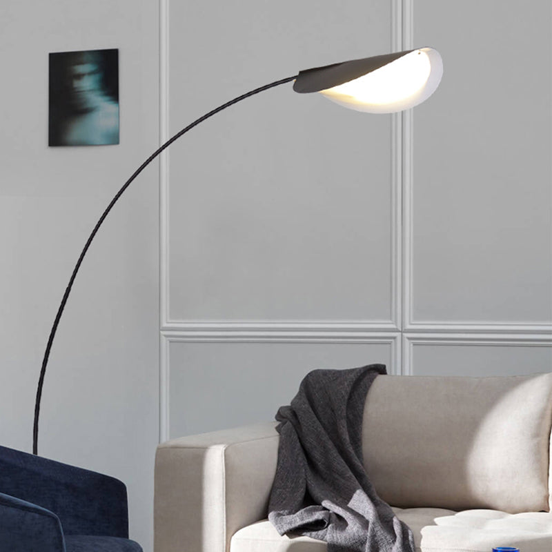 Arisha Moderna Design LED Lampada da Terra Metallo Nero Arco Soggiorno/Camera da Letto