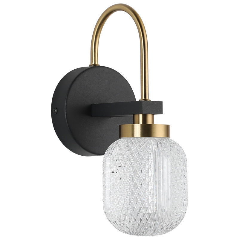 Arisha Moderna LED Applique Metallo/Acrilico Nero 2 Stile Soggiorno/Camera da Letto