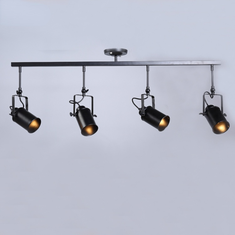 Silva Industriale LED Vintage Regolabile Plafoniere Nero Soggiorno/Camera da Letto
