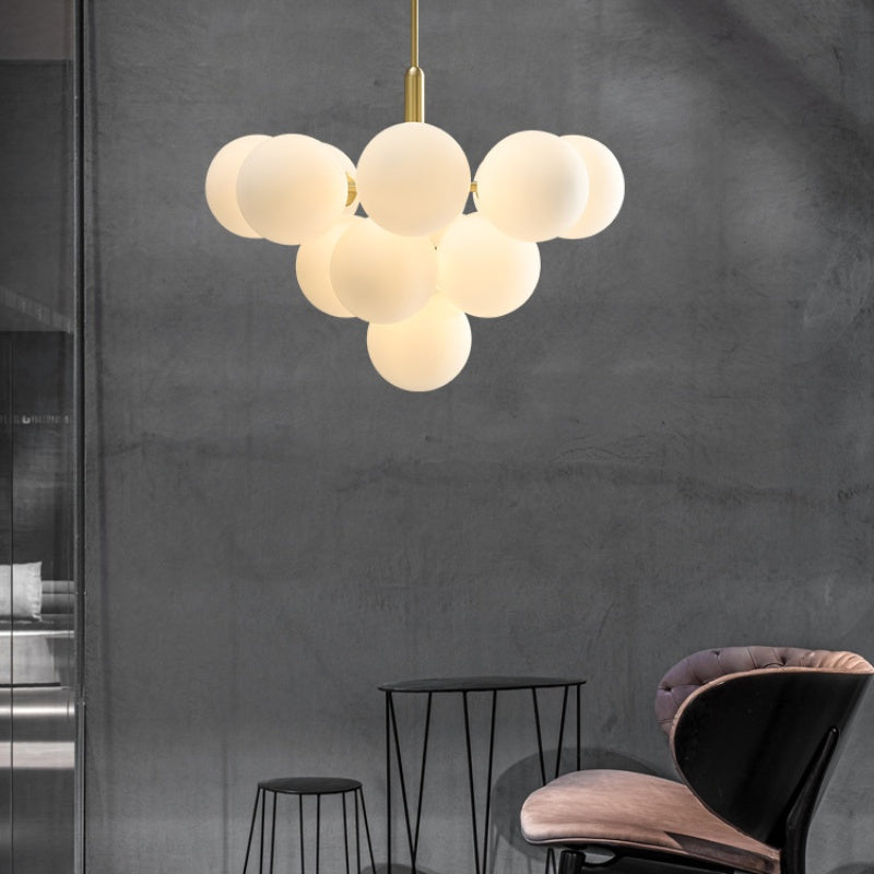 Valentina Nordico Metallo/Vetro Lux Lampadario Rame Camera da letto/Soggiorno/Sala da Pranzo