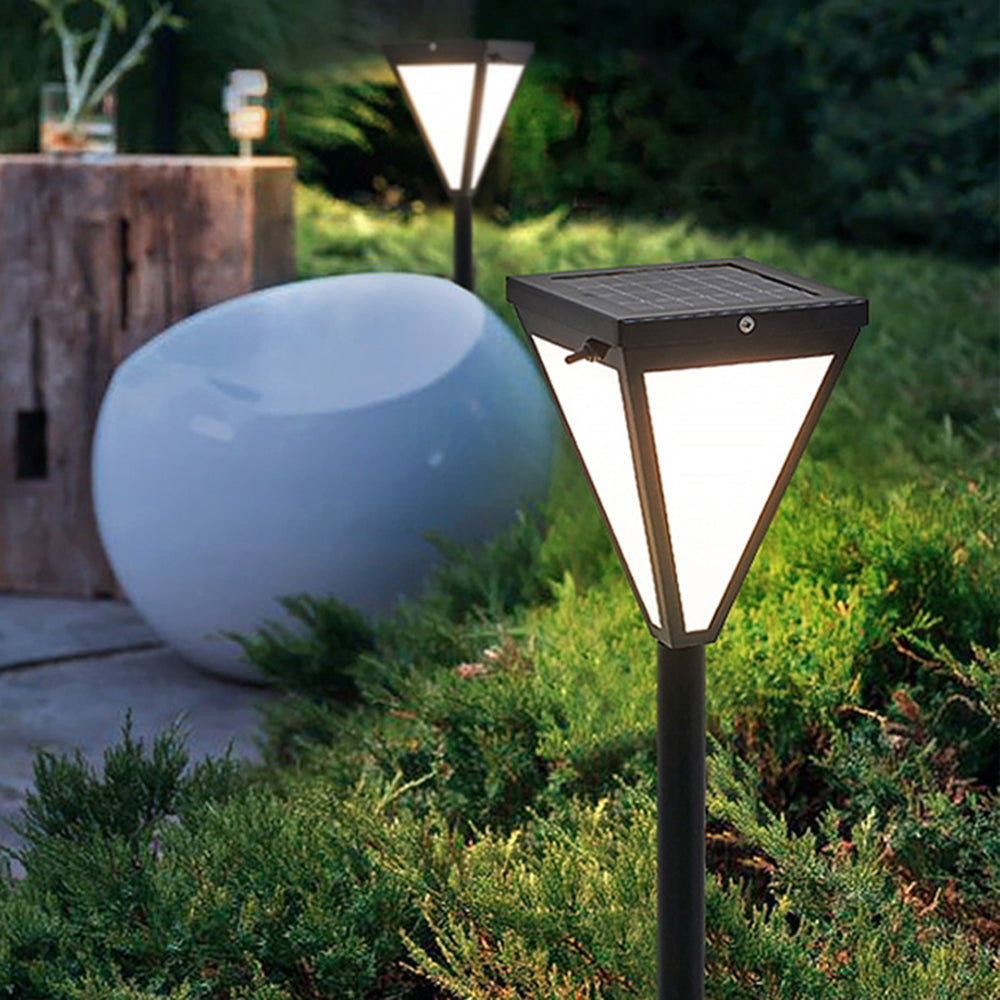Ray Moderno LED Tapered Solare Metallo Lampade da Esterno Giardino