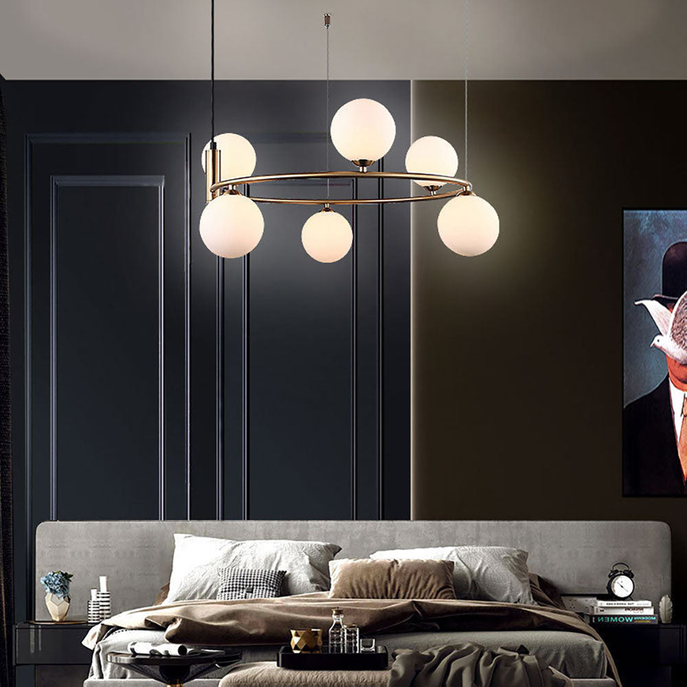 Valentina Nordico Metallo/Vetro Sospensione Nero/Oro Camera da letto/Cucina