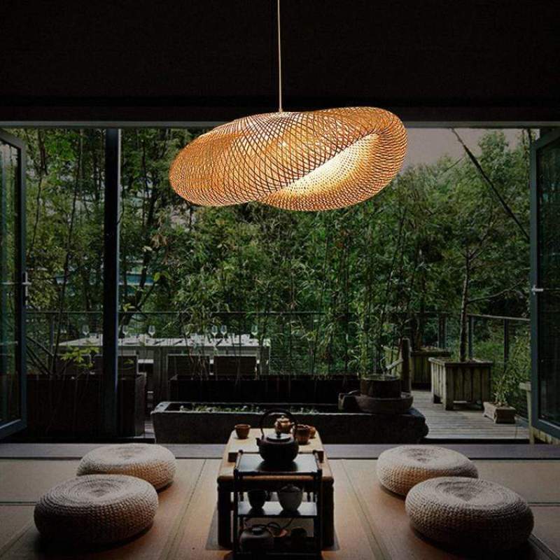 Muto Moderne LED Lampade a Sospensione Bambù Sala da Pranzo/Cucina