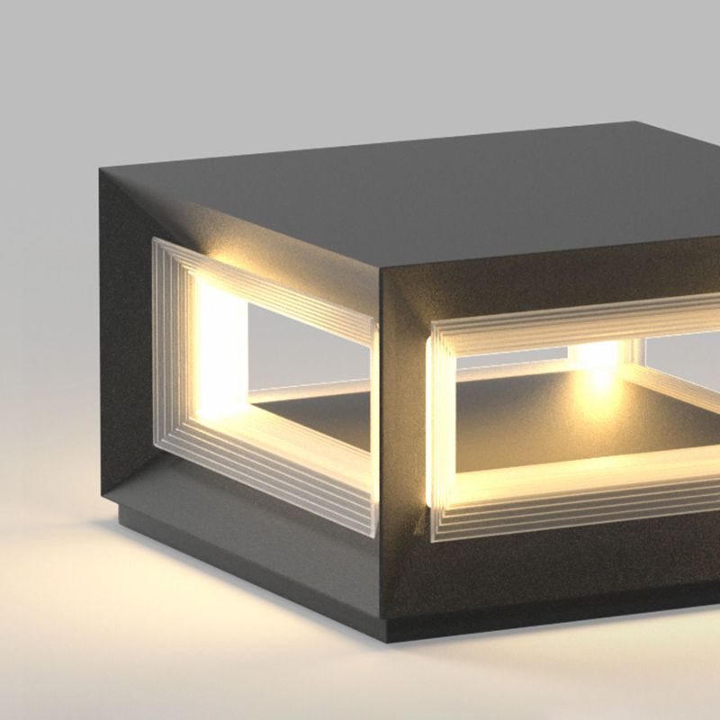Ray Contemporaneo Quadrate Solare Metallo Lampade da Esterno