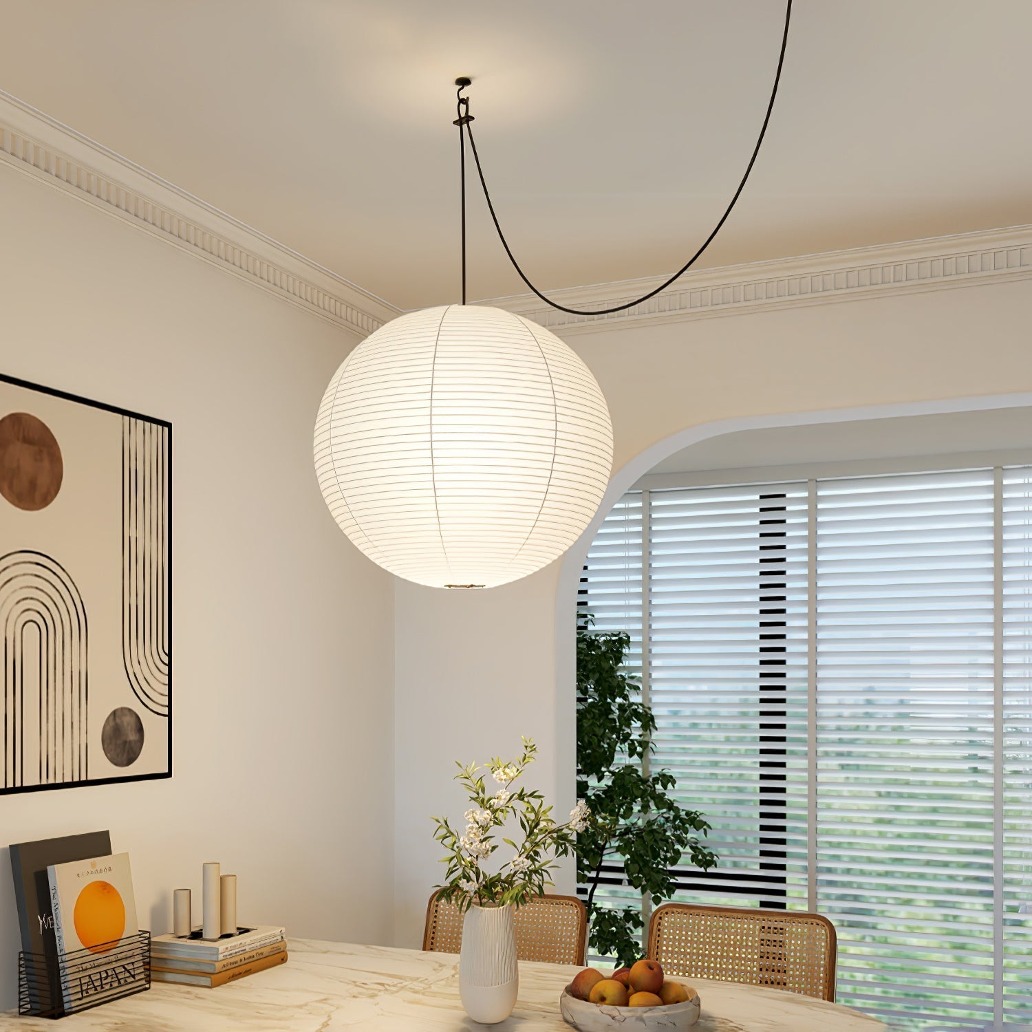 Ritta Globo Metallo Carta LED Lampade a Sospensione Soggiorno Camera da Letto
