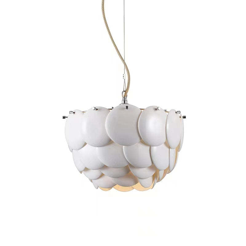 Lottie Bellissimo Moderno LED Germoglio Lampadari Bianco Arte Deco Foglia Ceramica Metallo Soggiorno/Camera da Letto