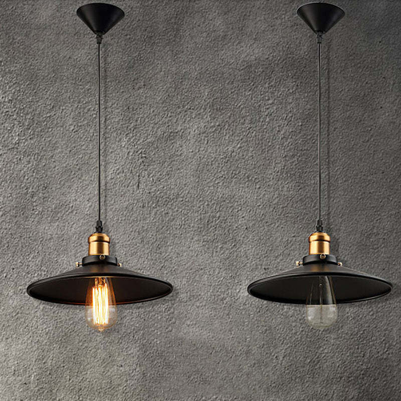 Alessio Moderna Industriale LED Lampada a Sospensione Metallo Nero Soggiorno/Camera da Letto