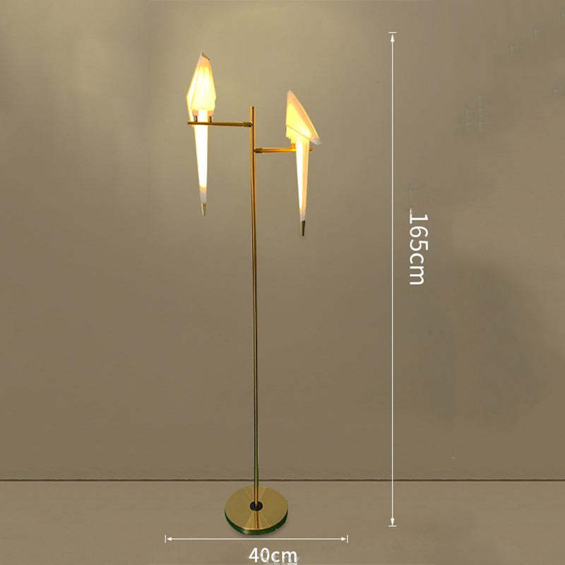 Clifford Moderno LED Design Lampada da Terra Oro Uccello Metallo Sala da Pranzo/Soggiorno/Camera da Letto