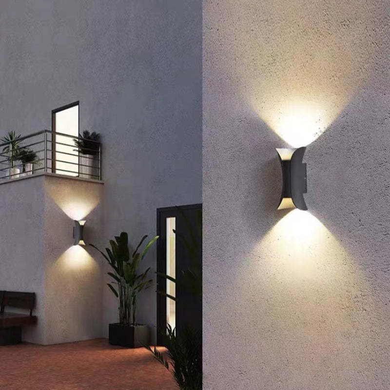 Ray Minimalismo LED Applique da Esterno Curva Montate Corridoio
