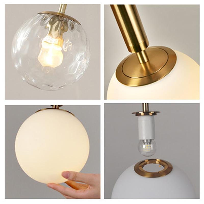 Valentina Moderno LED Vetro Palla Lampade a Sospensione Bianco/Chiaro