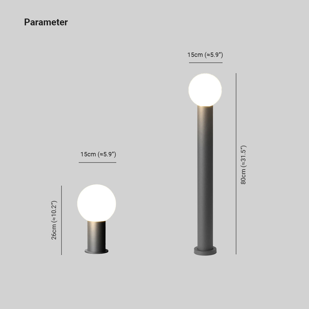 Ray Moderno LED Circolare Porta Metallo Lampade da Esterno Giardino