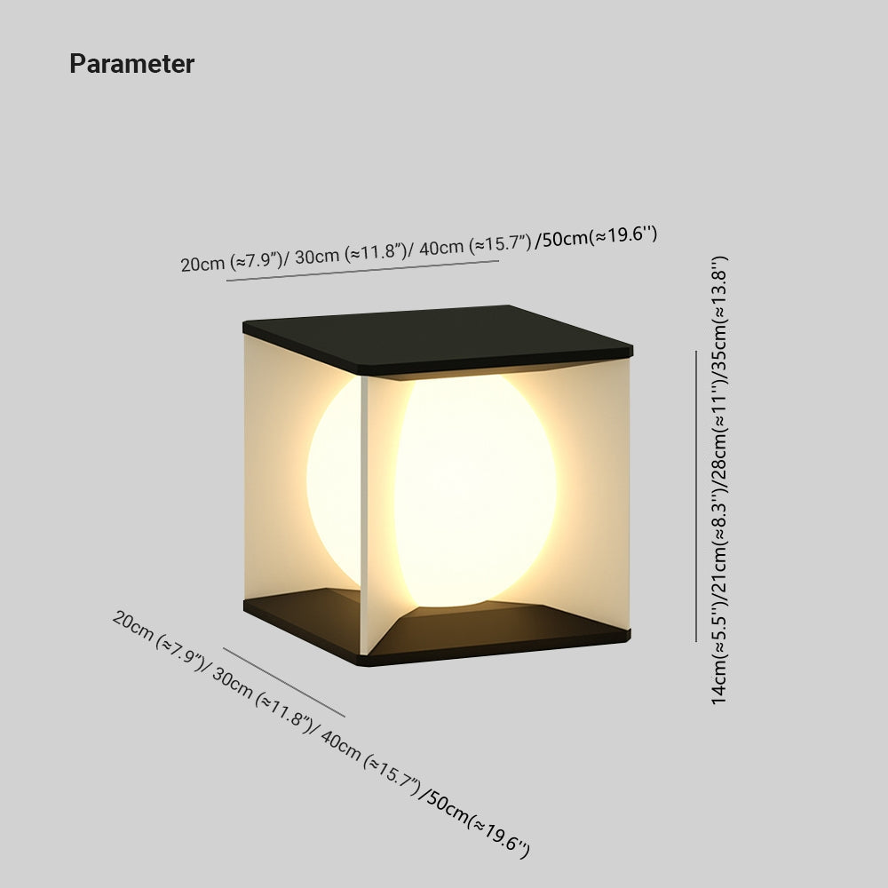 Ray Moderno Luna Metallo Pilastro Molo Lampade da Esterno