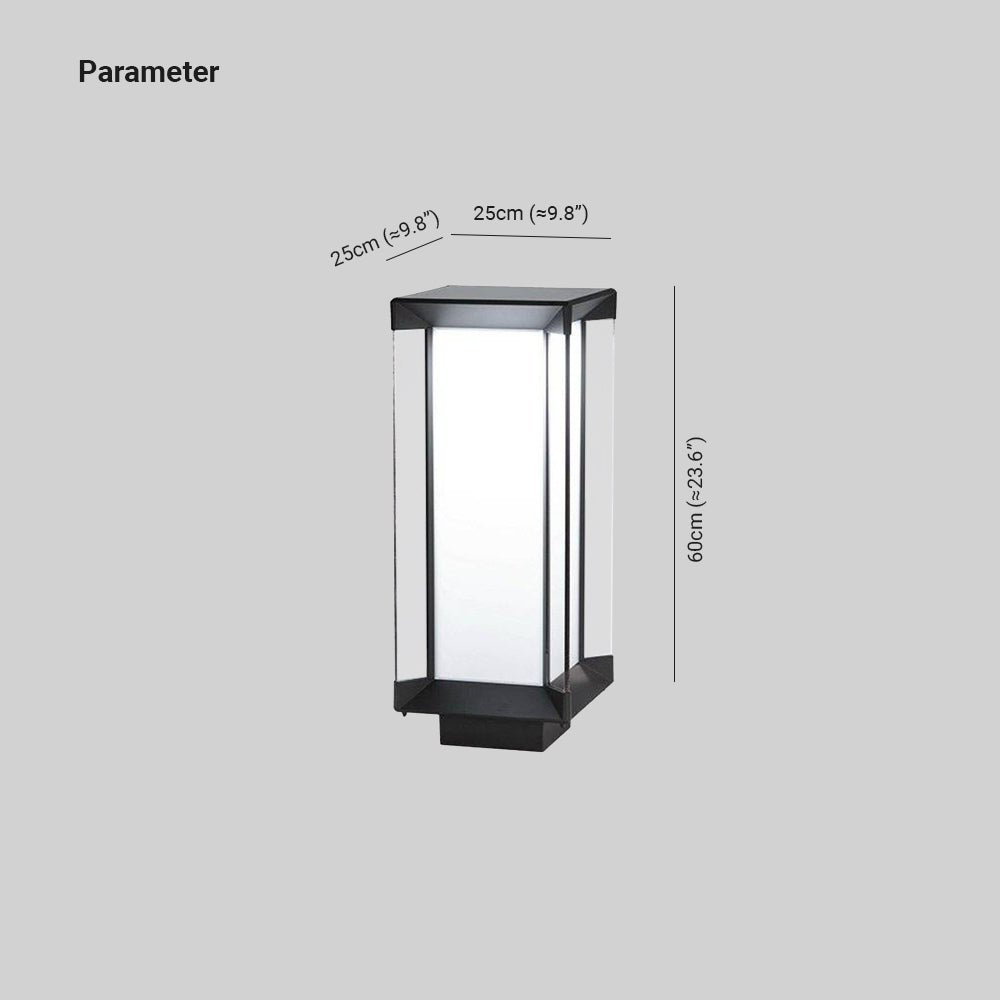 Ray Lampade da Terra Esterno Metallo Vetro Cuboide Solare RGB Giardino