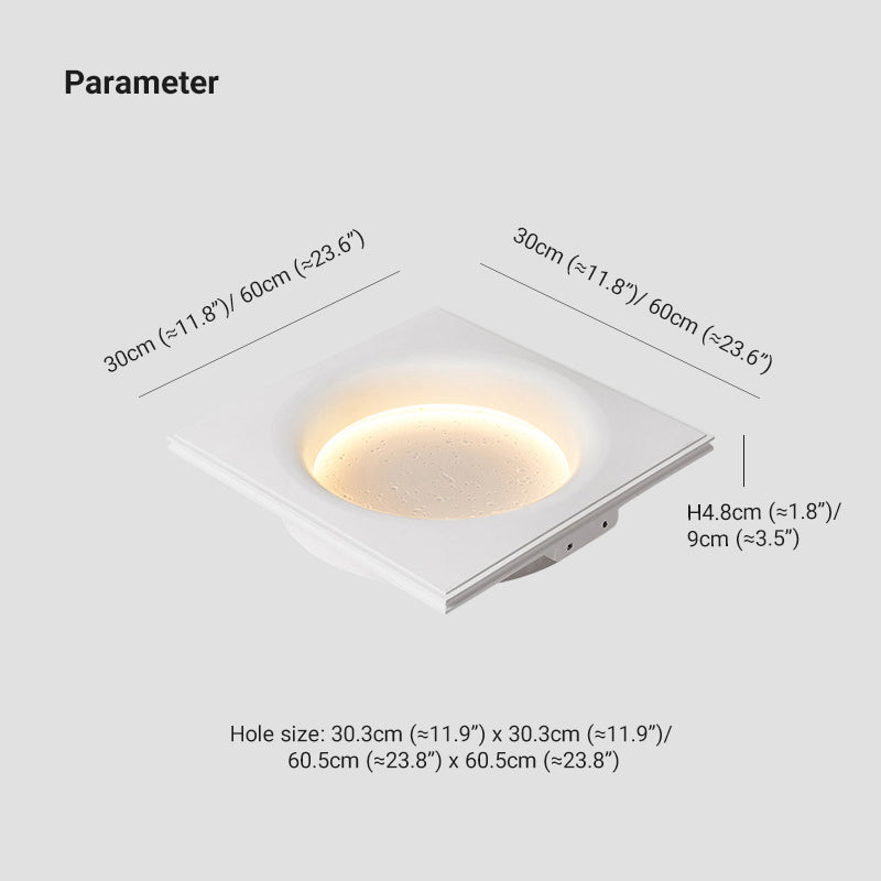 Aria Decorativa Bellissimo LED Emisfero Luna Applique Metallo Gesso Soggiorno/Camera da Letto
