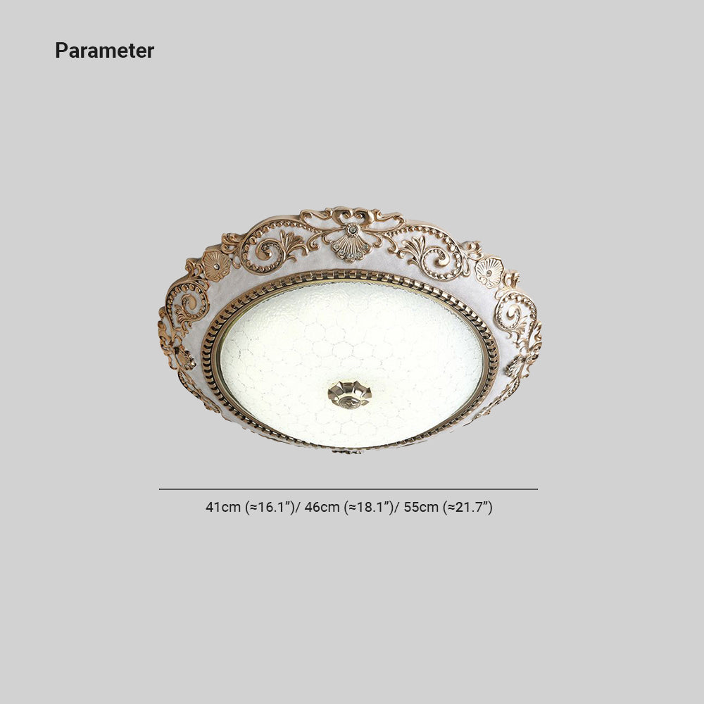 Arisha Vetro Rotondo Tradizionale Plafoniere Soggiorno