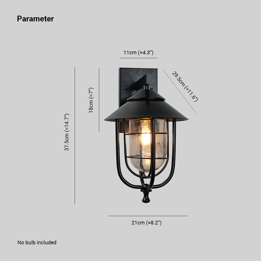 Ray Metallo Lanterna Vintage Applique da Esterno Balcone