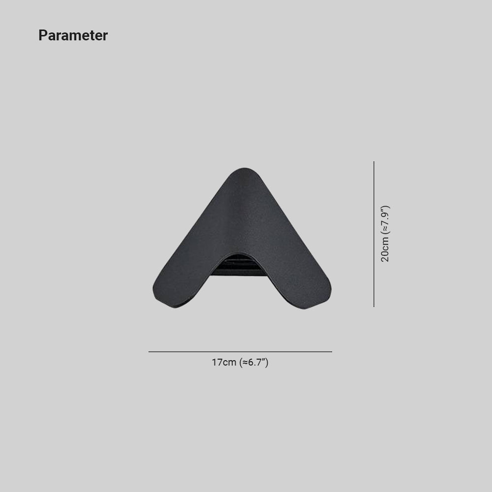Ray Minimalista Triangolo Metallo LED Applique da Esterno Nero/Bianco