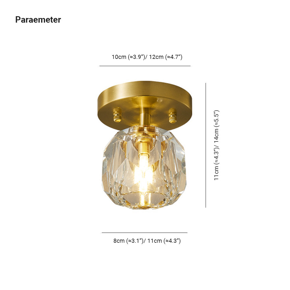 Kristy Classico LED Design Piccolo Diamante Lusso Plafoniere Metallo/Acrilico Ore Soggiorno/Camera da Letto