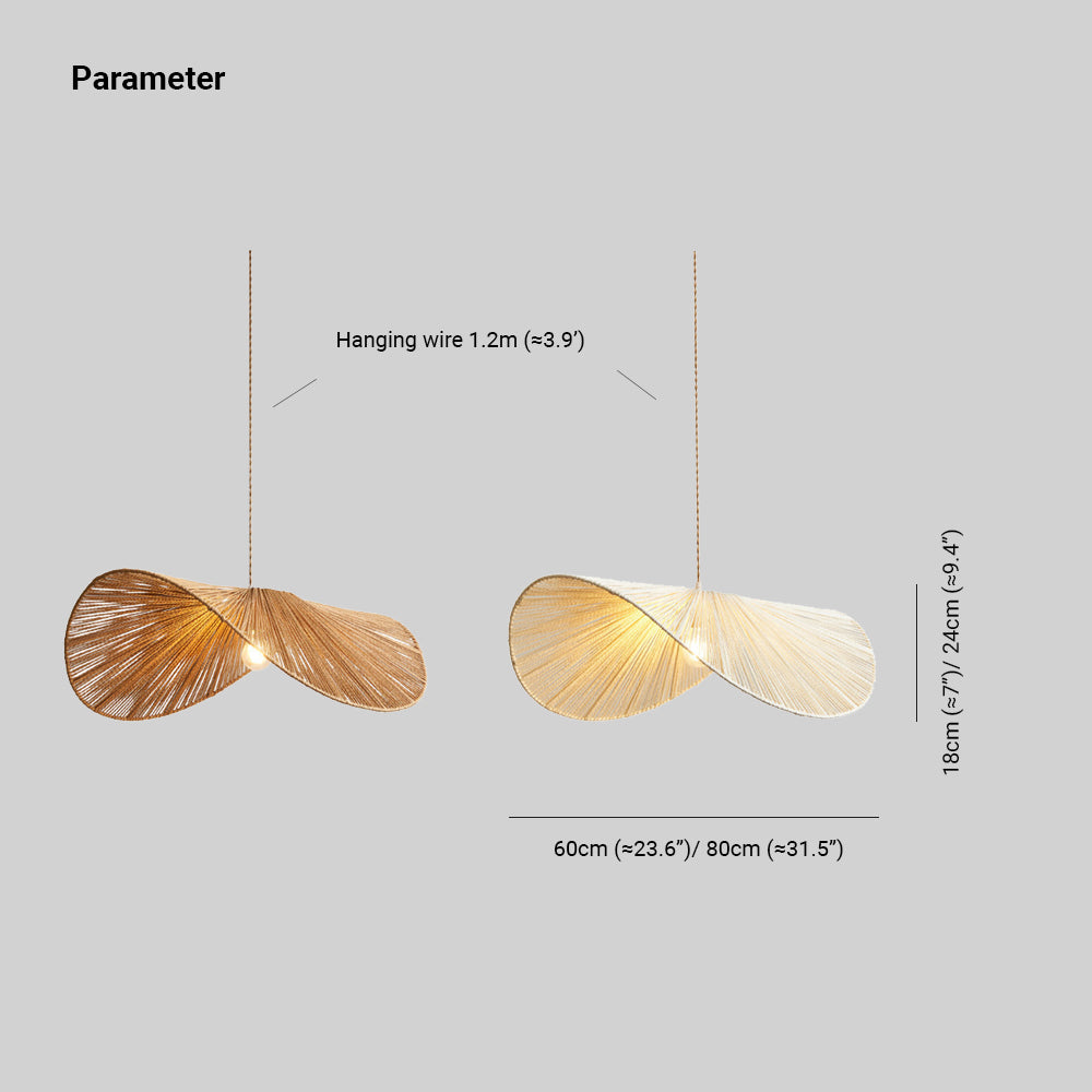 Muto Lampada a Sospensione Beige/Marrone Gemelli Rutistica