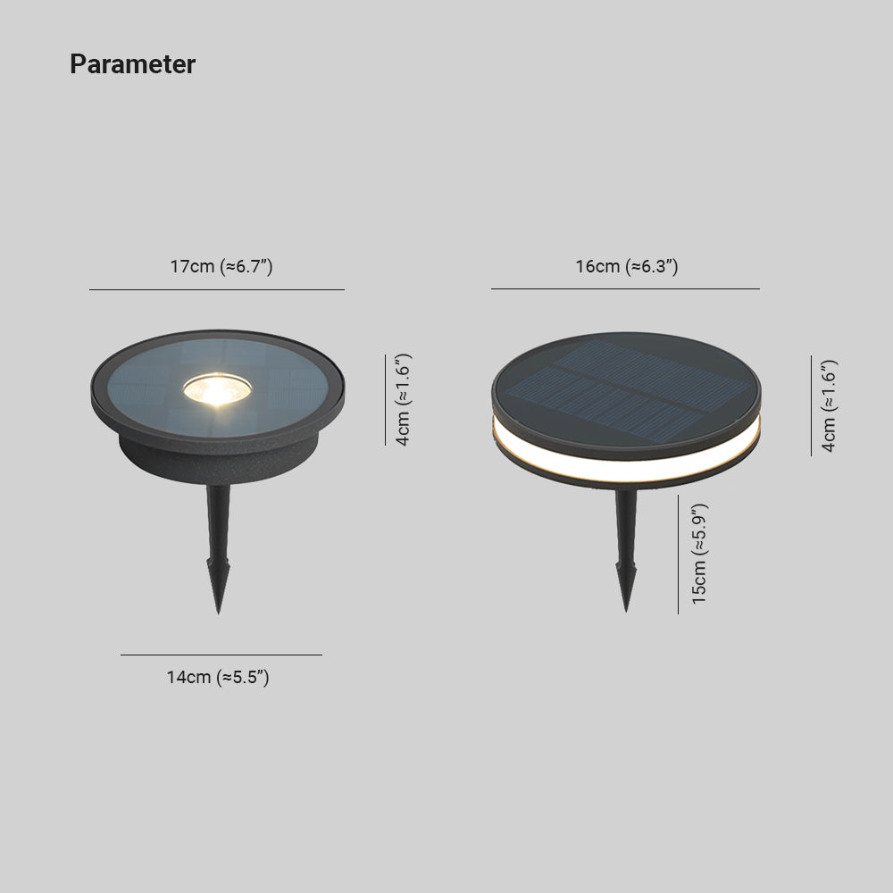 Ray Moderno Discoide Metallo Lampade da Esterno Giardino