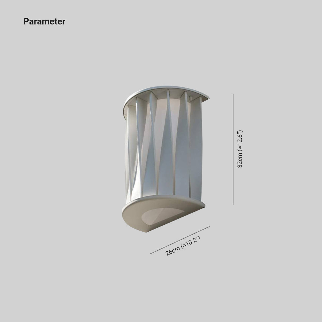 Ray Designer Semi Cilindrico Acrilico Applique da Esterno