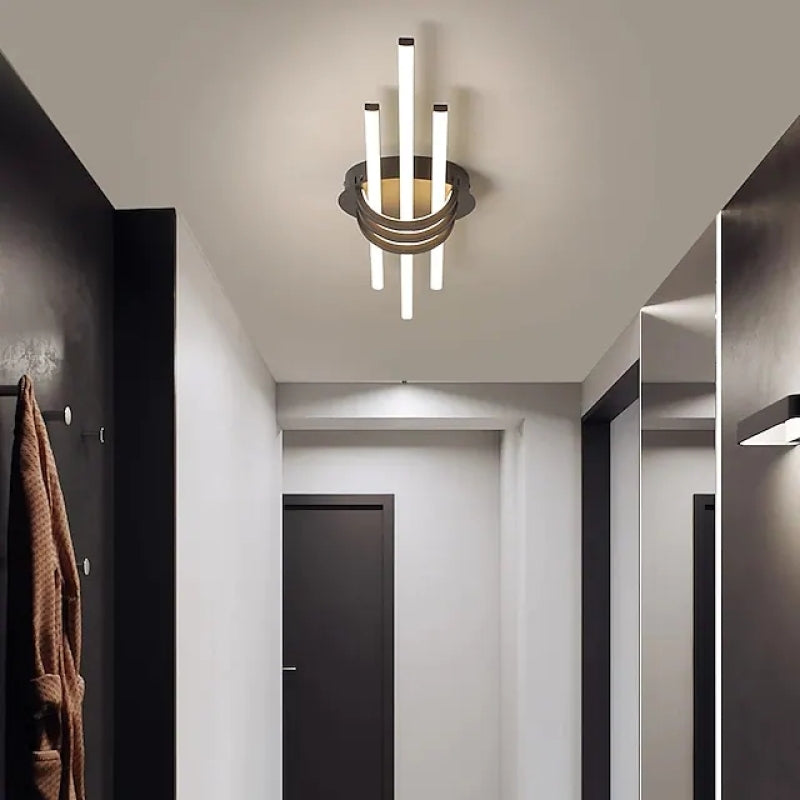 Arisha Moderna Insolito LED Plafoniera Nero/Bianco Metallo Acrilico Lineari Soggiorno/Camera da Letto