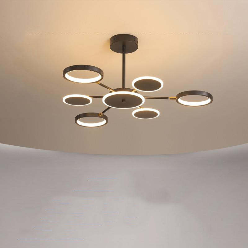 Sienna Modern LED Lampadari Geometrica Nero Metallo Acrilico Sala Studio/Soggiorno/Camera da Letto