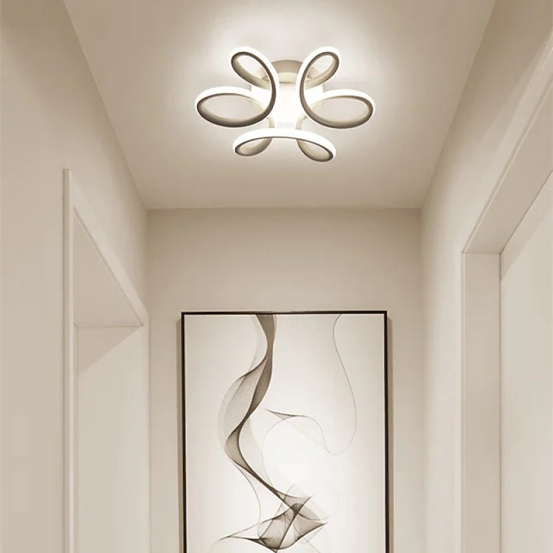 Lacey Moderna LED Plafoniere Metallo Forma Fiore Nero/Bianco Corridoio/Soggiorno/Camera da Letto