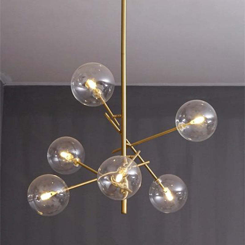 Nordic Lampada a Sospensione Vetro/Metallo Ramo Bolle Soggiorno/Sala da Pranzo Moderna