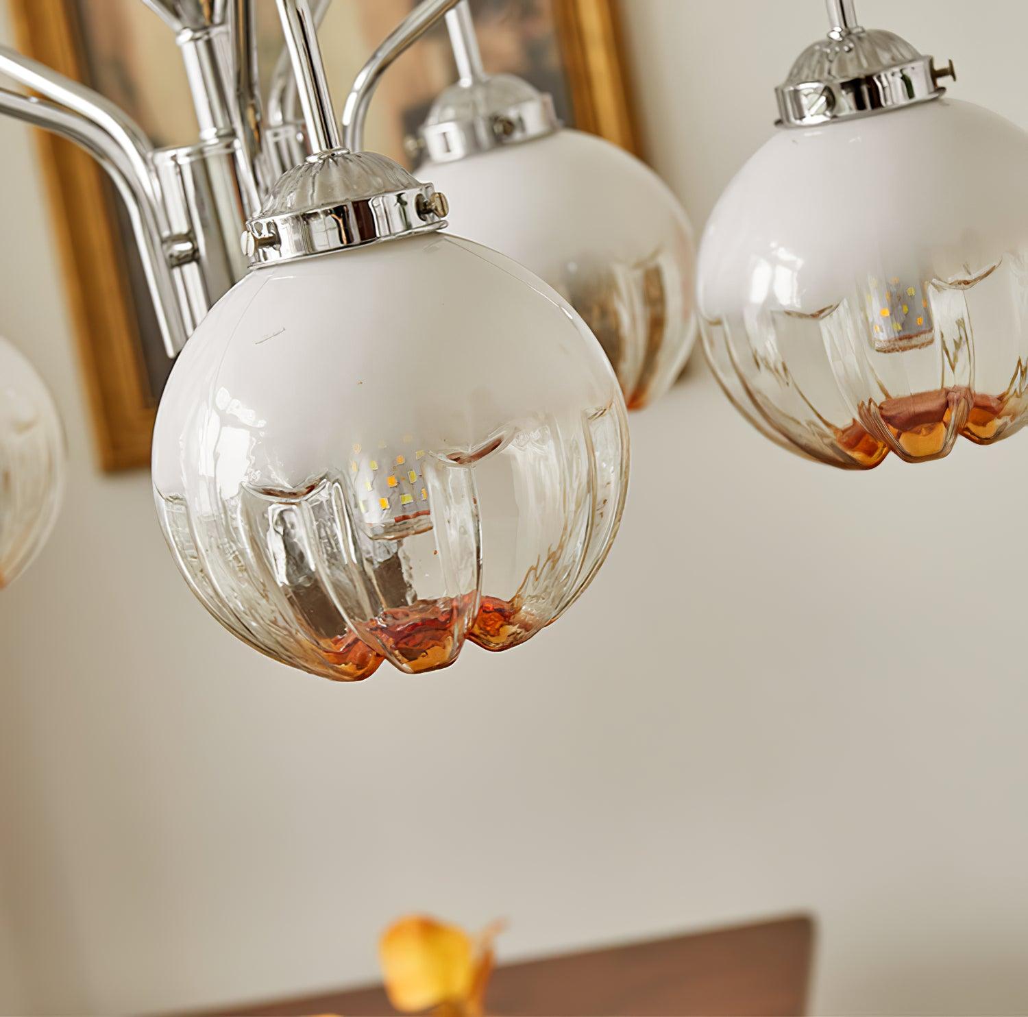 Ulliria Nordic Art Flower Walnut Glass Chandelier - Blowlighting