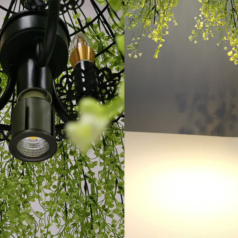Arisha Industriale Metallo/Acrilico Lux Lampadario Verde/Viola Camera da letto/Soggiorno