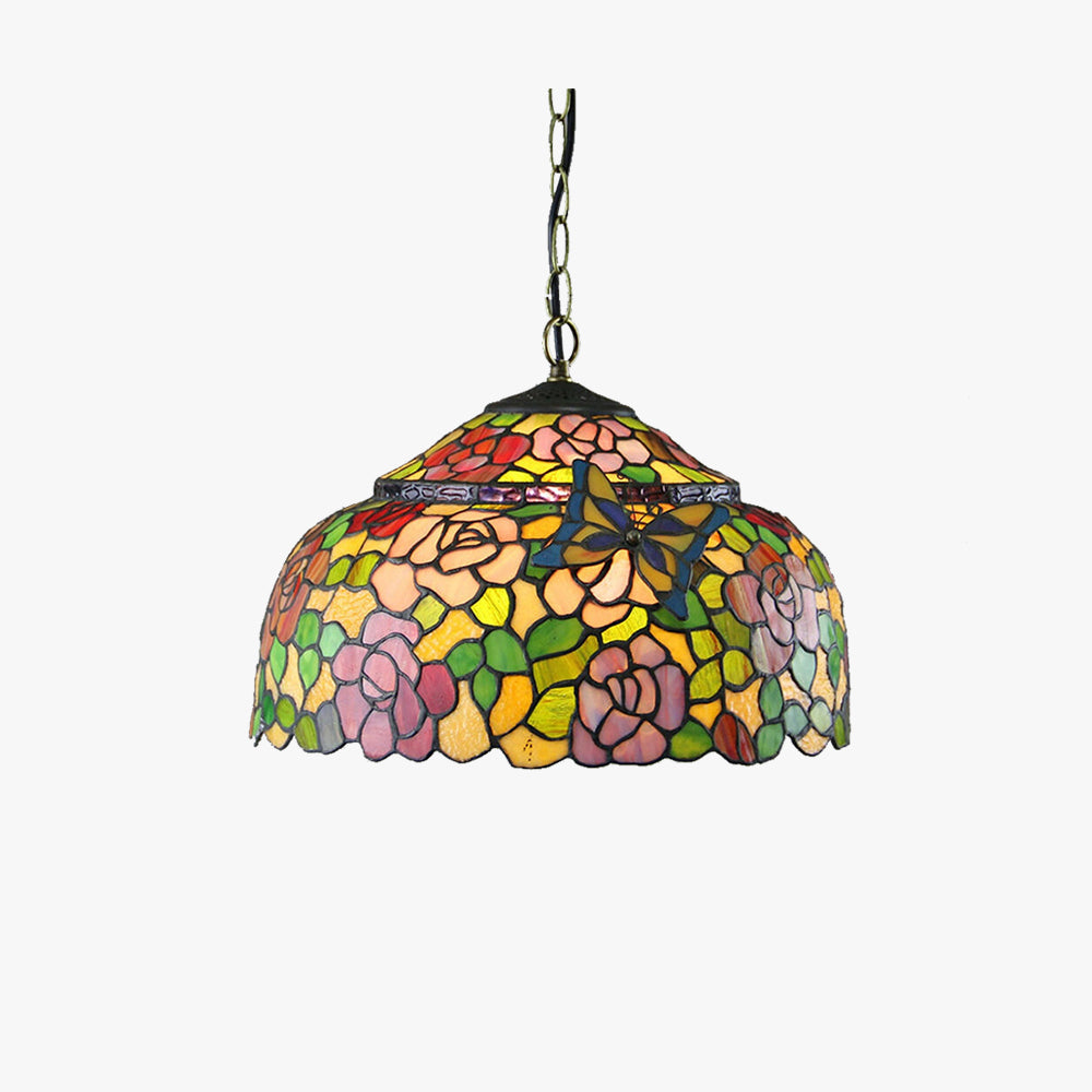 Tiffany Vintage Metallo Vetro Lampade a Sospensione Ristorante