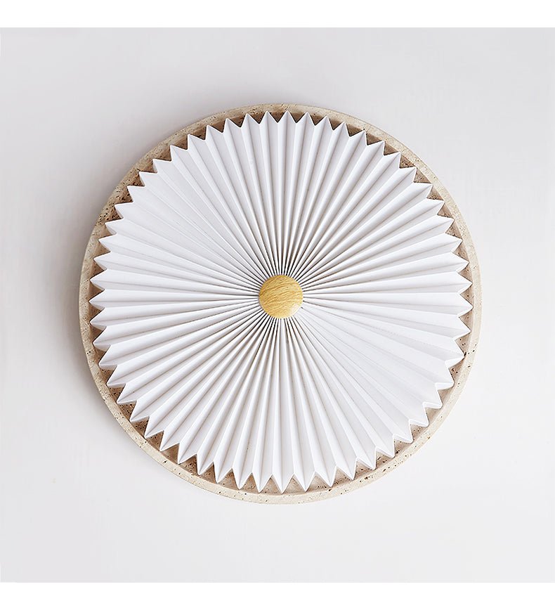 Ciloraris Textured Travertine Ceiling Light - Neutralighting