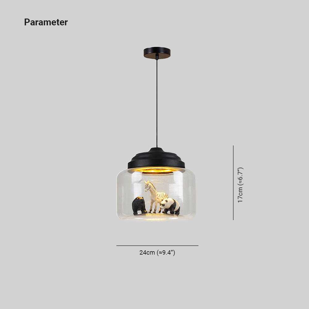 Arisha Moderno Animale Arte Deco Vetro Lampade a Sospensione