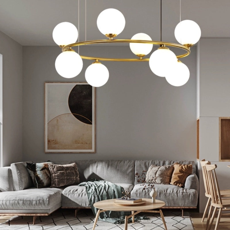 Valentina Nordico Metallo/Vetro Sospensione Nero/Oro Camera da letto/Cucina