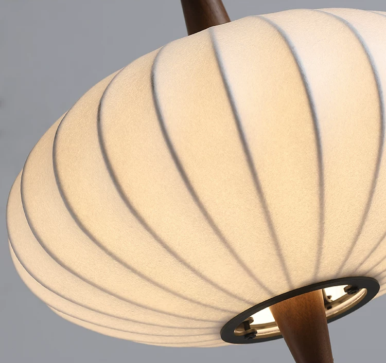 Ritta Moderne LED Lampada da Terra Legno/Tessuto Soggiorno