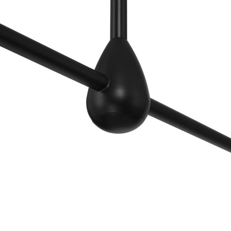 Silva Lampadario Moderno a LED in Metallo Nero Soggiorno Camera da letto