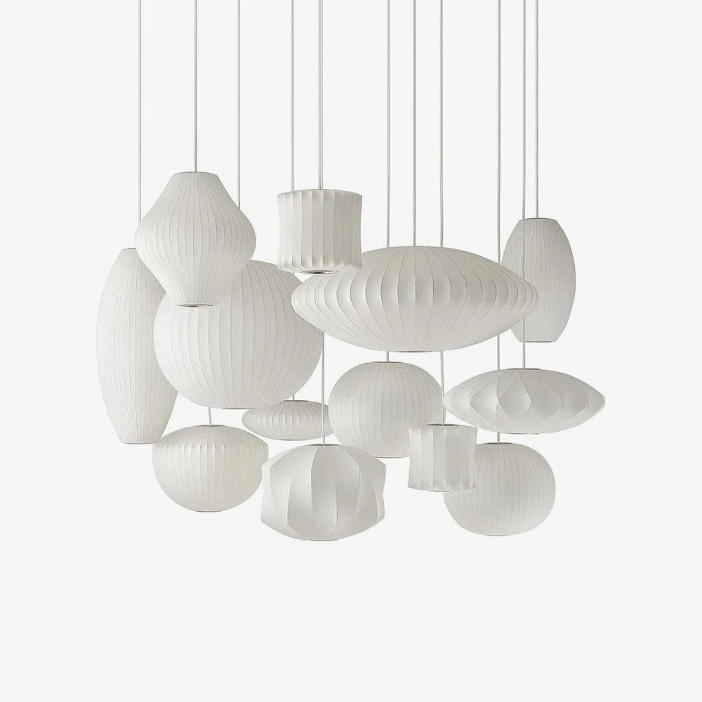 Bubble Mulberry Silk Pendant Lamp - Blowlighting