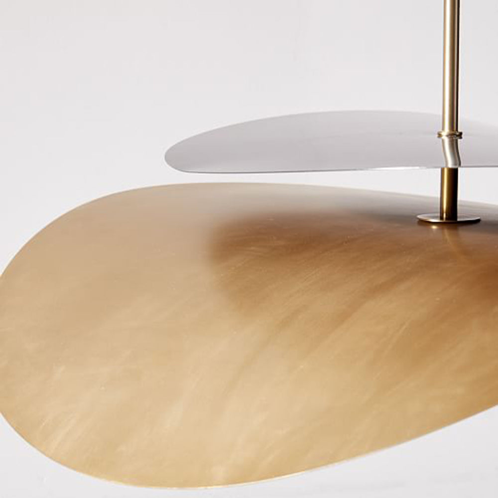 Carins Decorativa LED Irregolare Girare Lampada a Sospensione Metallo Nero Oro