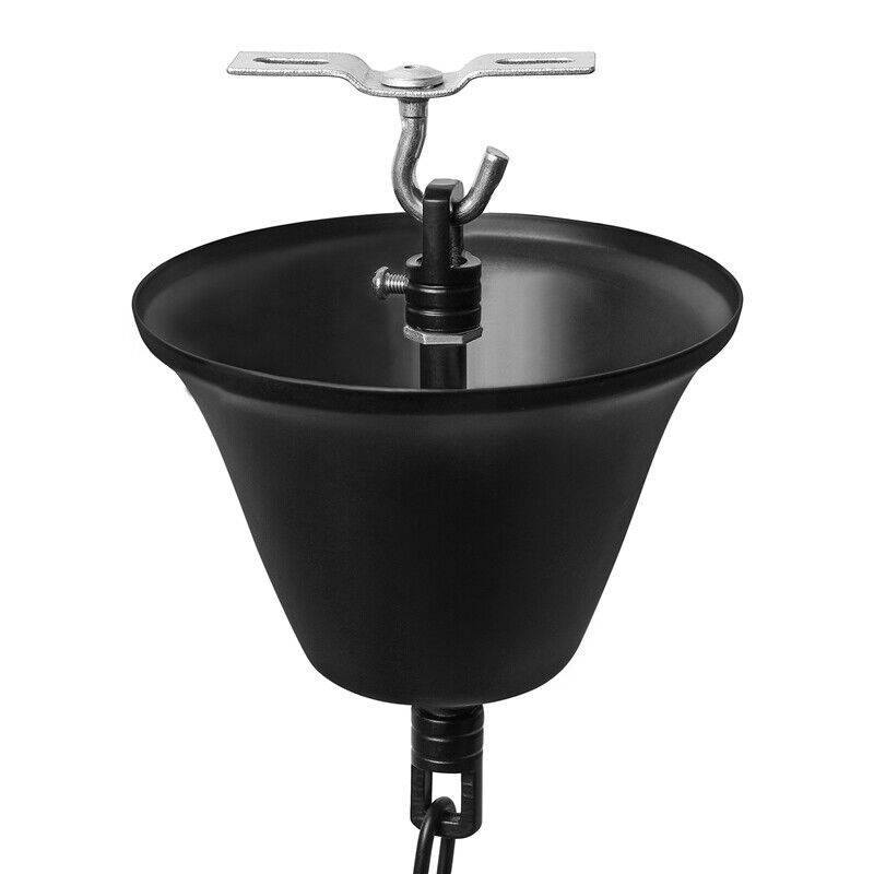 Epoch Design Metallo/Corda LED Sospensione Nero Soggiorno/Bar/Ristorante