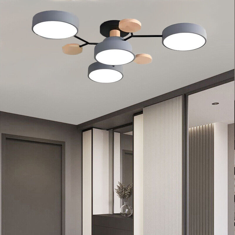 Arisha Geometrico Acrilico/Legno Plafoniera Grigio Corridoio/Camera da letto/Soggiorno