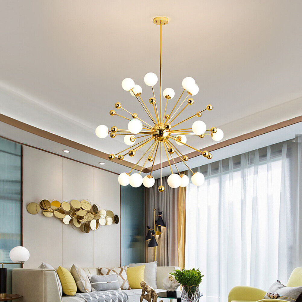 Nordic Moderno Metallo/Vetro Lux Lampadario 0ro Camera da letto/Soggiorno/Sala da Pranzo