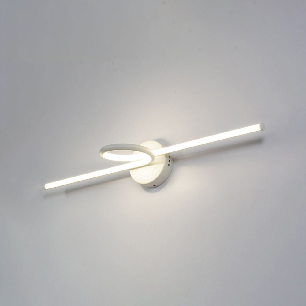 Arisha Applique Specchio Anteriore Curvo Vanità Metallo,Nero/Bianco
