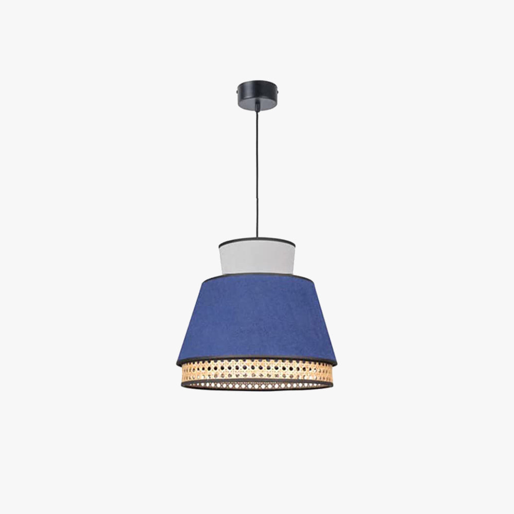 Ritta Tessuto/Rattan Lampada a Sospensione Dia 40/50CM Metallo/PVC