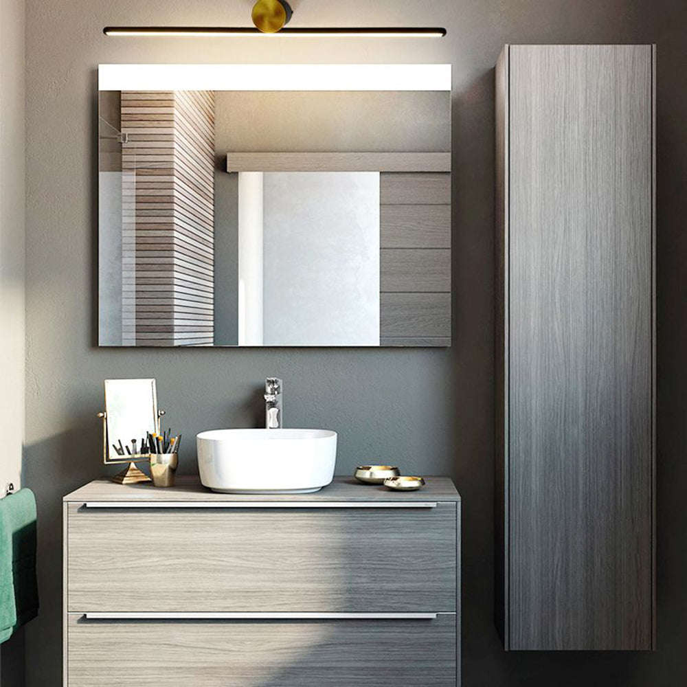 Arisha Minimalismo LED Applique Metallo Lineare Specchio Vanità Nero/Bianco Soggiorno/Camera da Letto