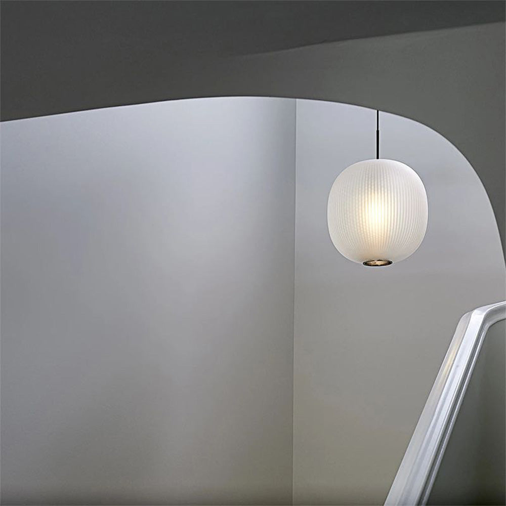 Valentina Moderno LED Lampada a Sospensione Metallo Cilindro Vetro Smerigliato Bianco/Grigio Soggiorno/Camera da Letto