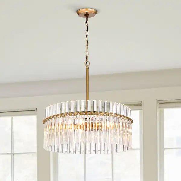 Arisha Lampade a Sospensione LED Moderne Anello Vetro Trasparente Ottone Soggiorno/Camera da Letto