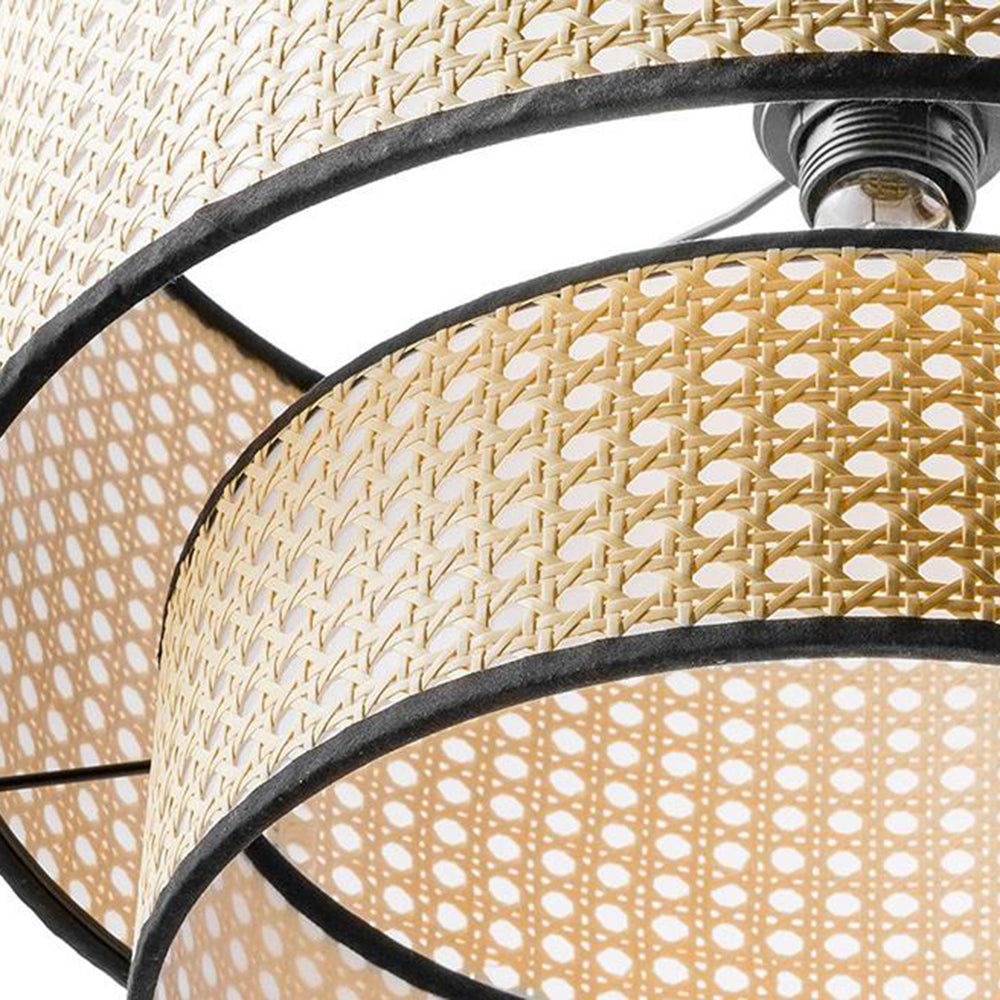 Ritta Classico LED Lampade a Sospensione Doppio-Strato Cilindrico Metallo PVC Soggiorno/Camera da Letto