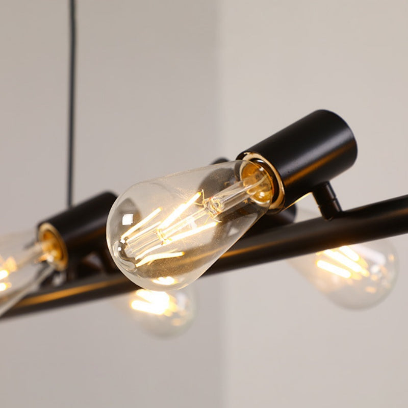 Silva Vintage Matello LED Lux Lampadario Nero Camera da Letto/Soggiorno/Sala da Pranzo